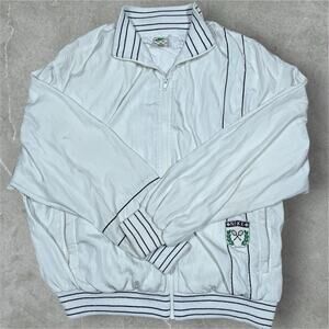 Vintage 80s Nike Tennis Jacket XL Checkerboard Tag Windbreaker Crest Logo